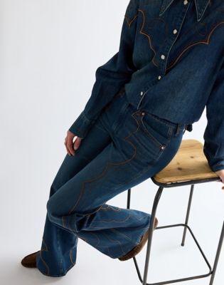 70s Western Flare Jean in Saloon Shadow
