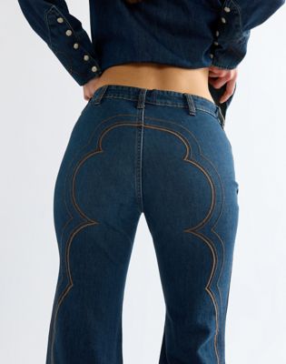 70s Western Flare Jean in Saloon Shadow