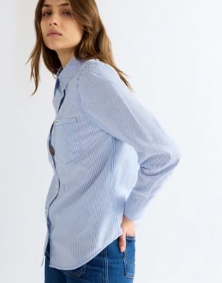 Regular One Pocket Shirt in Blue