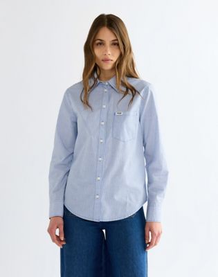 Regular One Pocket Shirt in Blue