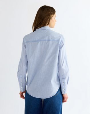 Regular One Pocket Shirt in Blue
