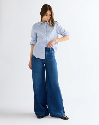 Regular One Pocket Shirt in Blue