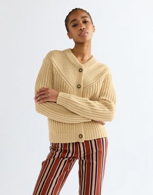 Regular Western Cardigan in Pebble