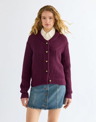 Regular Western Cardigan in Potent Purple