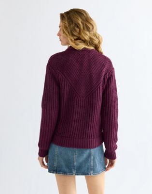 Regular Western Cardigan in Potent Purple