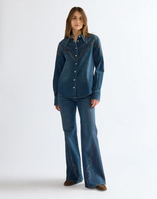 Regular Western Yoke Shirt in Saloon Shadow