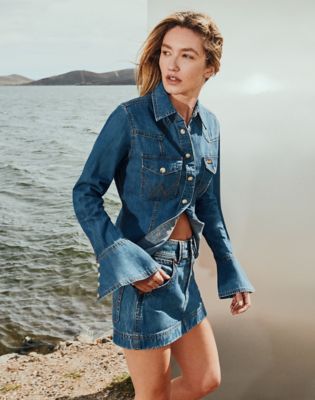 Super Wrangler Slim Western Shirt in Cowboy Fade