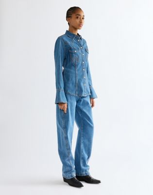 Super Wrangler Slim Western Shirt in Cowboy Fade