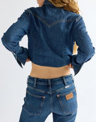 Slim Bell Western Shirt in Midnight Wash