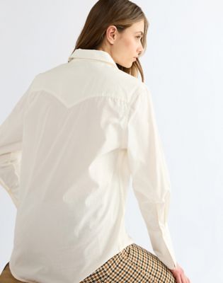 Regular Drama Collar Shirt in Egret
