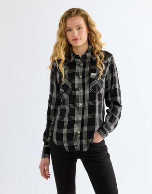 Slim Western Shirt in Black