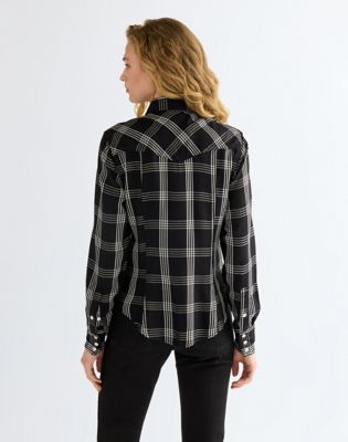 Slim Western Shirt in Black