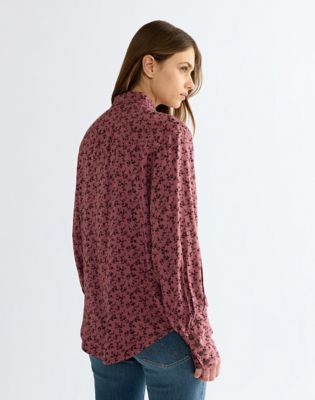 Regular Drama Collar Shirt in Pink Rose
