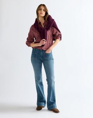 Regular Drama Collar Shirt in Pink Rose