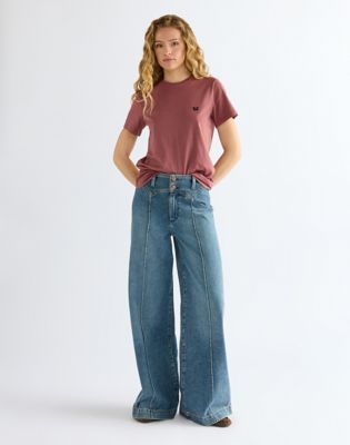 Slim Sign Off Tee in Rose Brown