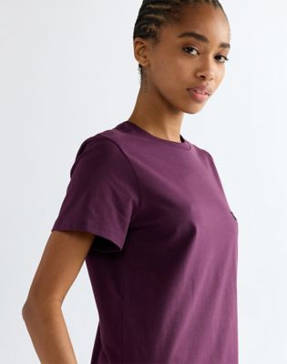 Slim Sign Off Tee in Potent Purple