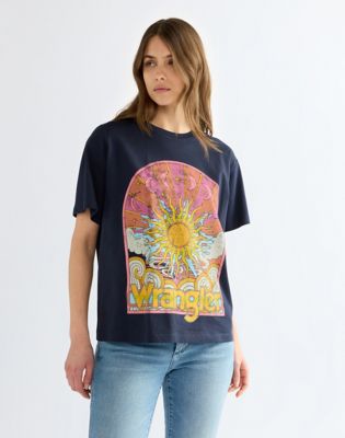 Relaxed Girlfriend Tee in Dark Sapphire
