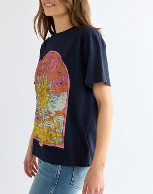 Relaxed Girlfriend Tee in Dark Sapphire