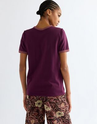Slim Ringer Tee in Potent Purple