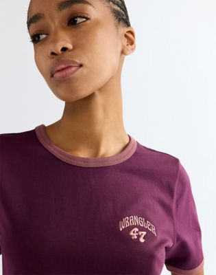 Slim Ringer Tee in Potent Purple