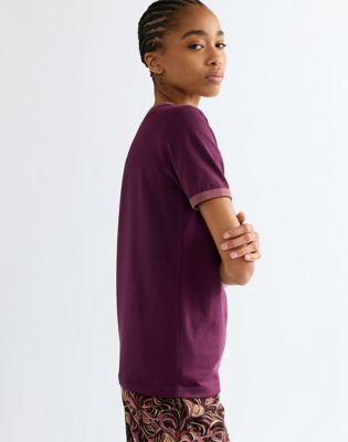 Slim Ringer Tee in Potent Purple