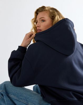 Oversized Zip Up Hoodie in Dark Sapphire