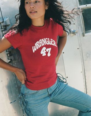 Slim Shrunken Band Tee in Chili Pepper