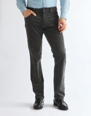 Wrangler Greensboro Corduroy Straight Trousers Dark Shadow