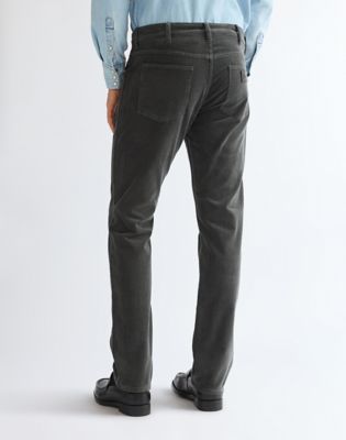 Greensboro Corduroy Straight Trousers in Dark Shadow