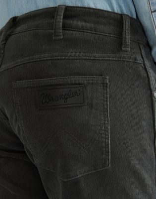 Greensboro Corduroy Straight Trousers in Dark Shadow