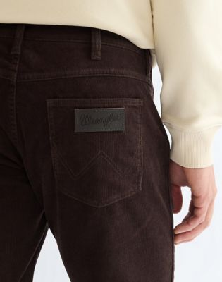 Greensboro Corduroy Straight Trousers in Chocolate Torte