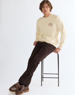 Greensboro Corduroy Straight Trousers in Chocolate Torte