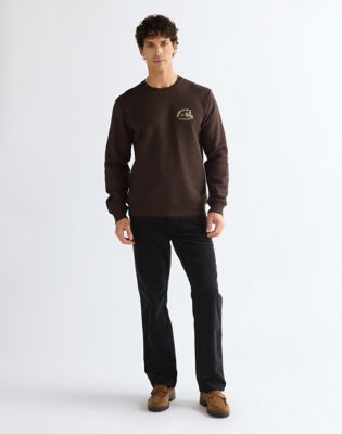 Texas Straight Corduroy Trousers in Jet Black