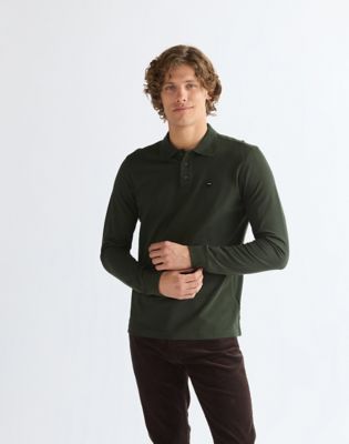 Long Sleeve Regular Polo Shirt in Rosin
