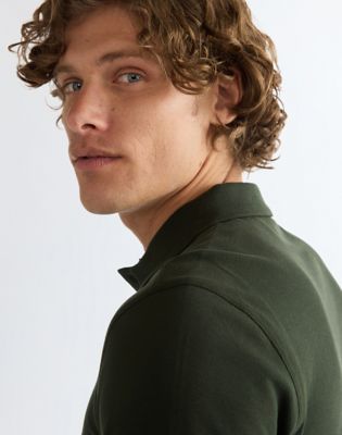 Long Sleeve Regular Polo Shirt in Rosin