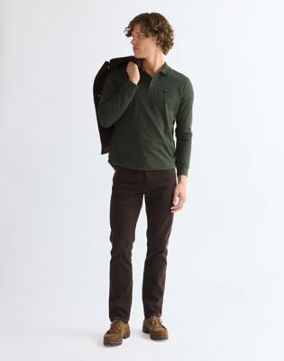 Long Sleeve Regular Polo Shirt in Rosin