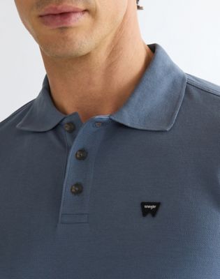 Long Sleeve Regular Polo Shirt in Bering Sea