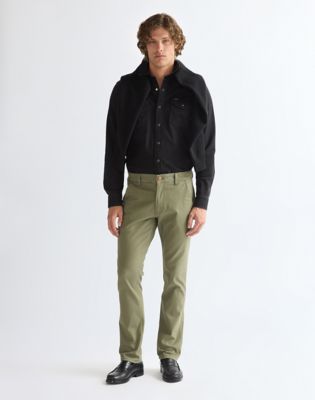 Regular Chino Trousers in Dusty Olive