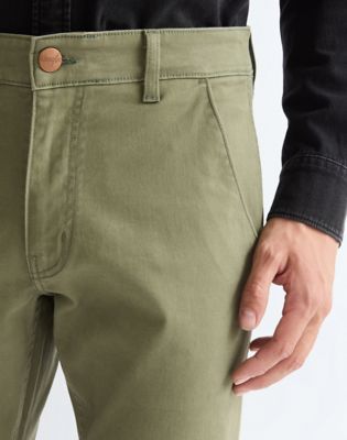 Regular Chino Trousers in Dusty Olive