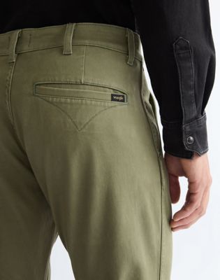 Regular Chino Trousers in Dusty Olive