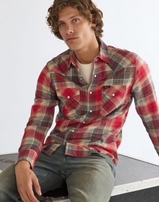 Regular Western Shirt in Chili Pepper
