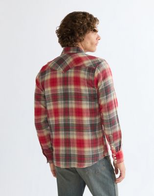 Regular Western Shirt in Chili Pepper