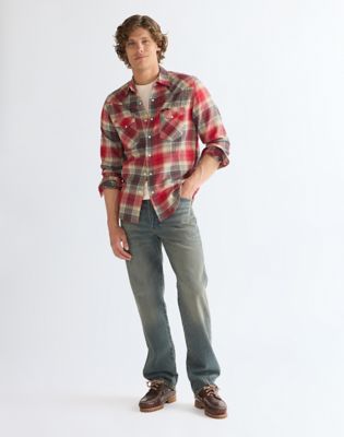 Regular Western Shirt in Chili Pepper