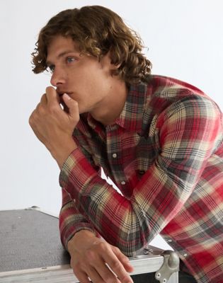 Regular Western Shirt in Chili Pepper