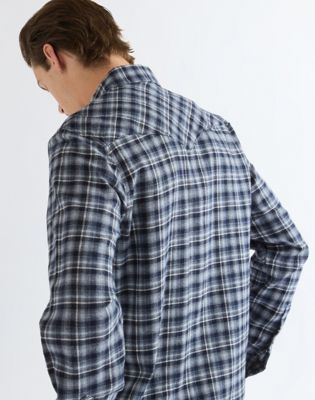Regular Western Shirt in Deep Blue