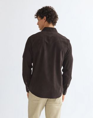 Regular Western Shirt in Chocolate Torte