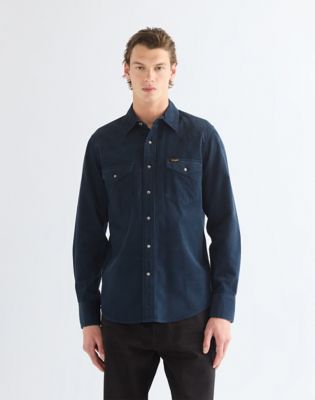 Regular Western Shirt in Dark Sapphire