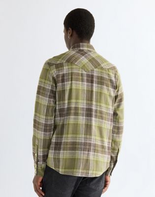 Regular Western Shirt in Pesto
