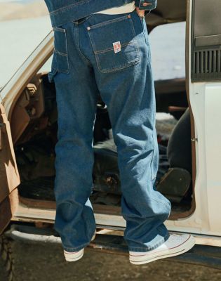 Wrangler Relaxed Double Knee Carpenter Trousers Dark Indigo
