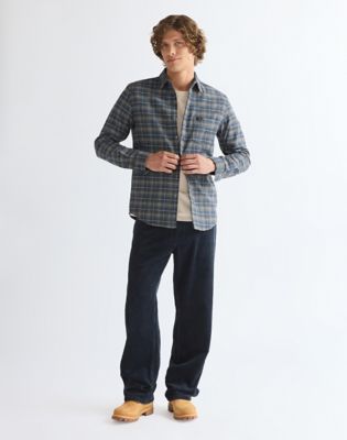 Loose Straight Corduroy Trousers in Sapphire